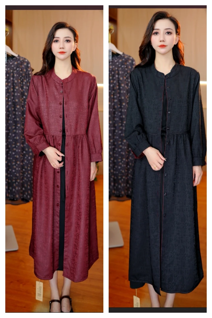 0068-18新款女士风衣外套连衣裙