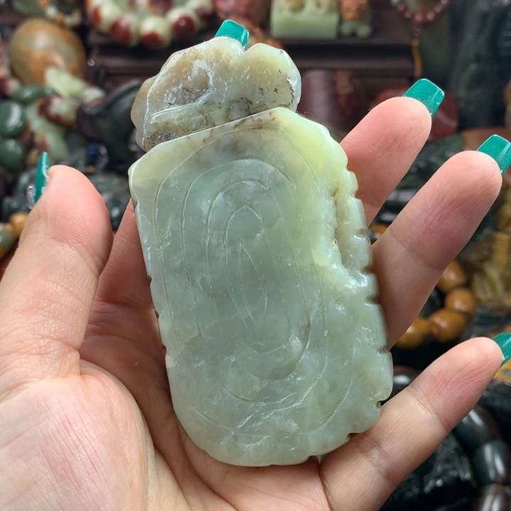 岫岩河磨玉（透闪石质玉）把件未镶嵌