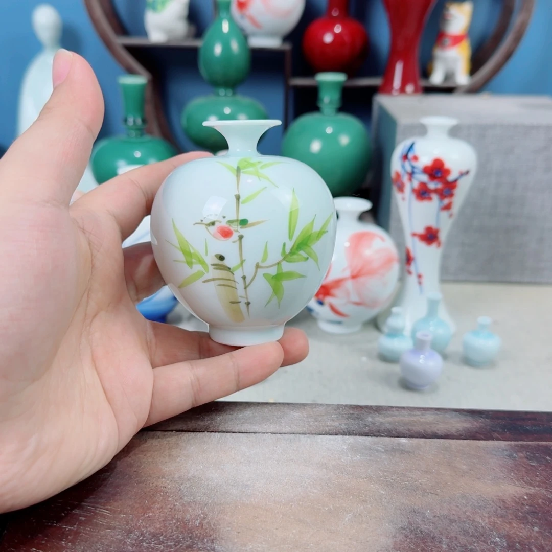 陶瓷手工小花器摆件