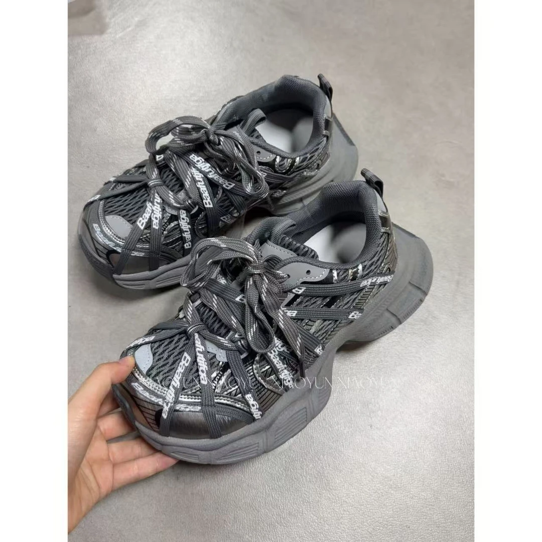 【暗黑新潮风】 小允姐姐2025新款百搭三色透气暗黑气质老爹鞋