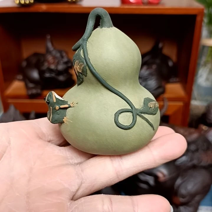 茶宠紫砂葫芦茶宠摆件