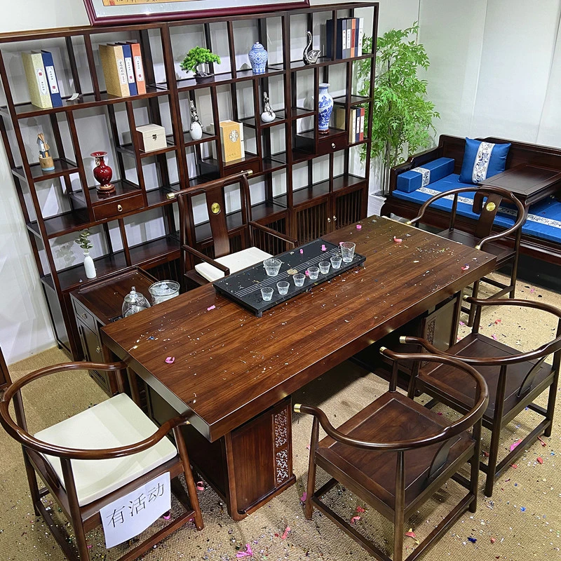 商品1【配置协商价格 专属链接】实木家具乌金木大板茶桌