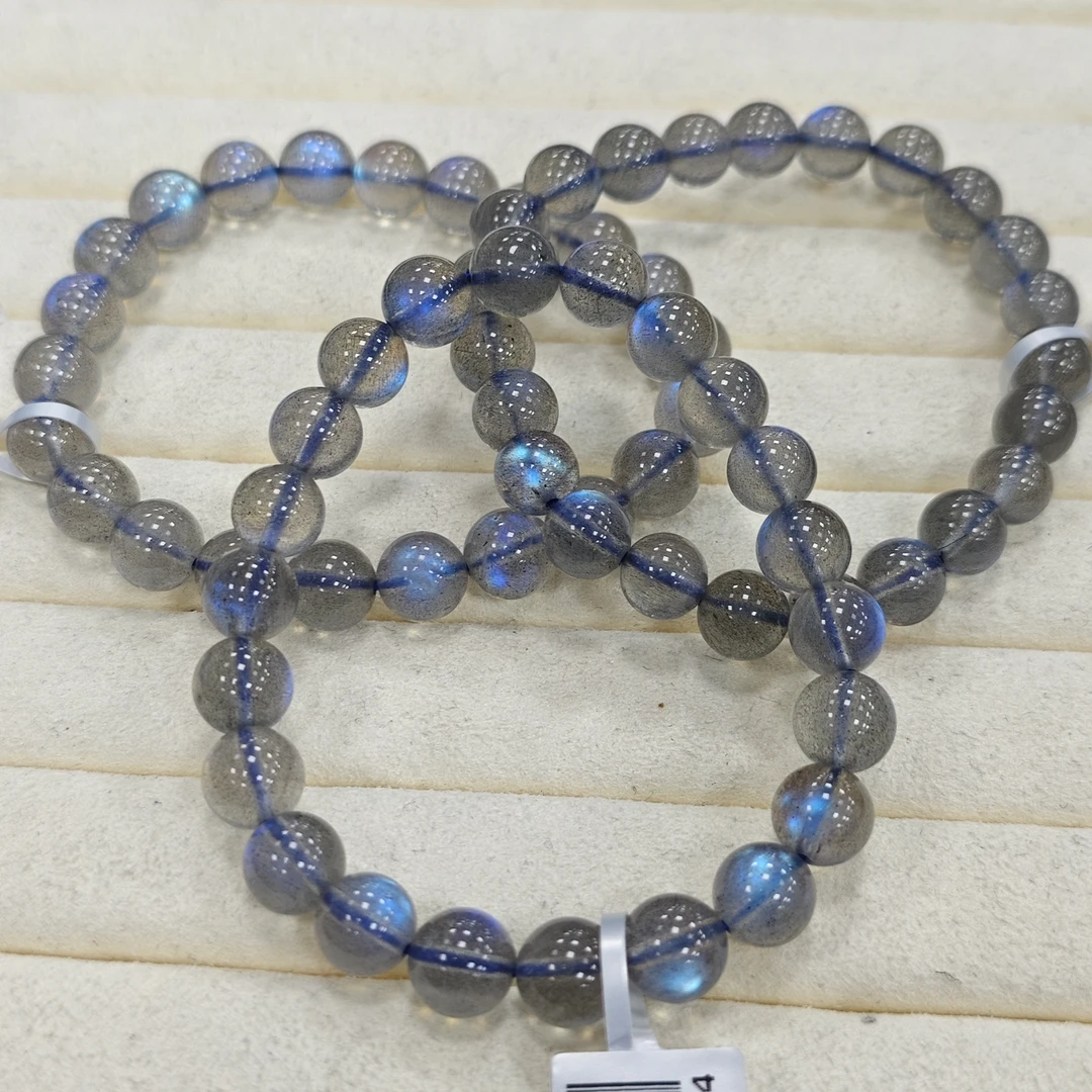 【书记甄选】天然灰月光单圈手链 多样性发一件 约8mm XZ3515