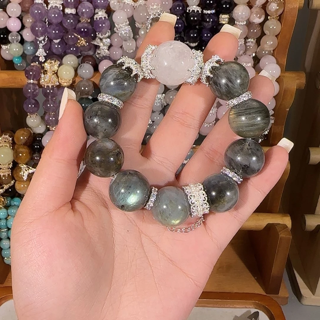 烟晶手链未镶嵌哈哈