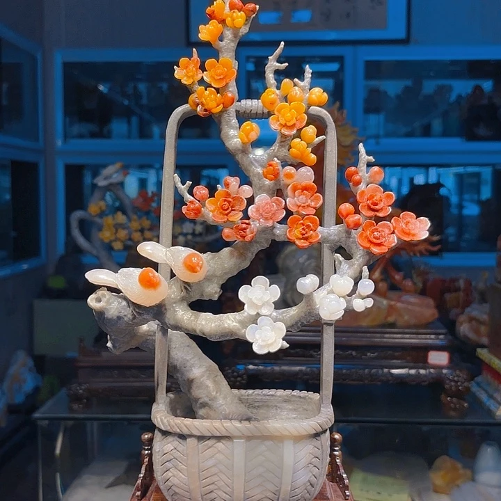 平***福寿山石寿山石雕刻工艺品