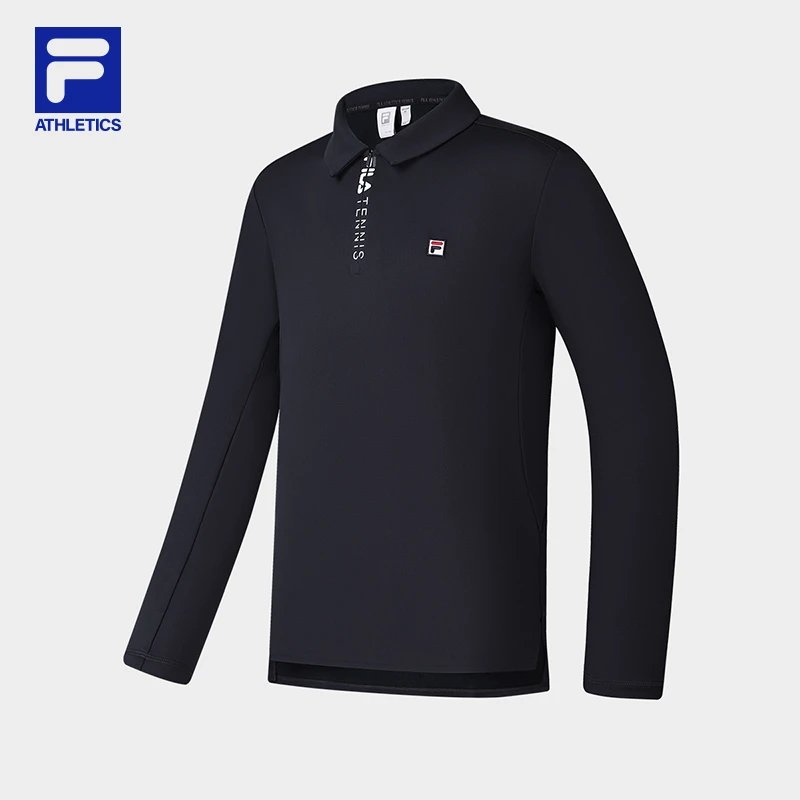 Fila/斐乐男士【网球加绒立领POLO】简约运动时尚长袖A11M513218F