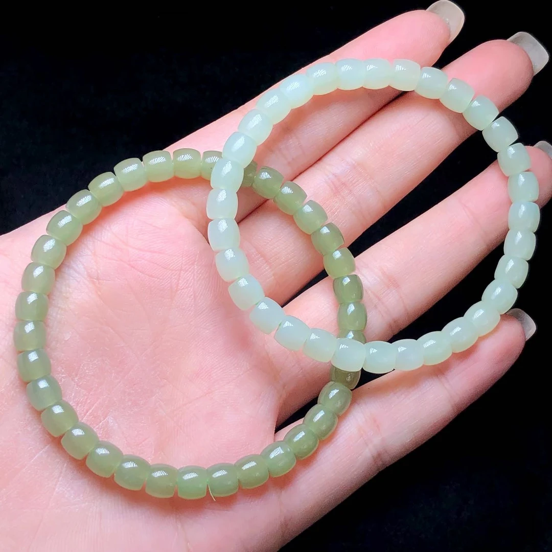 【云上叙】和田玉单圈手串-多样性发一件-5.5mm-V32810-4（东哥）