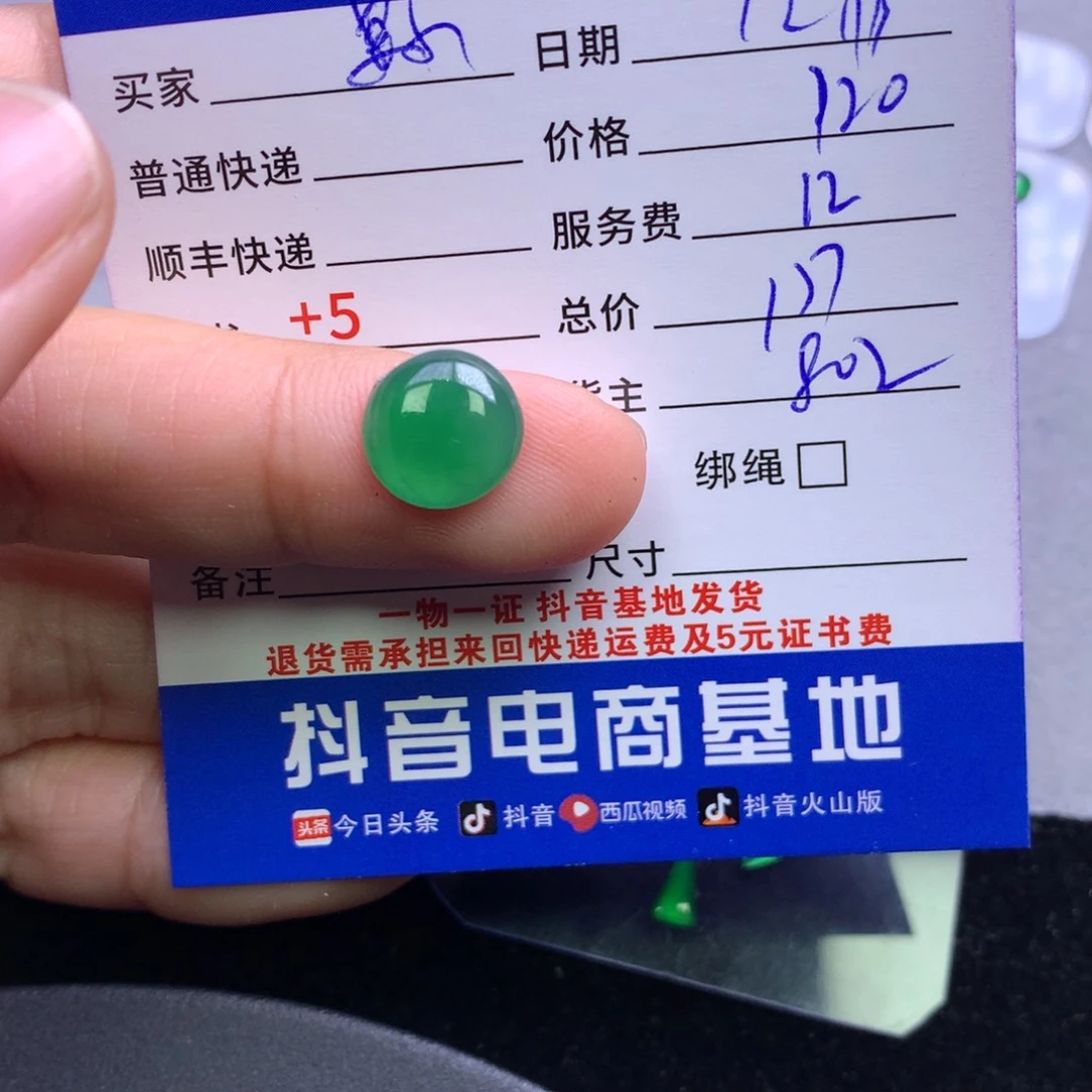 颈饰未镶嵌翡翠青*