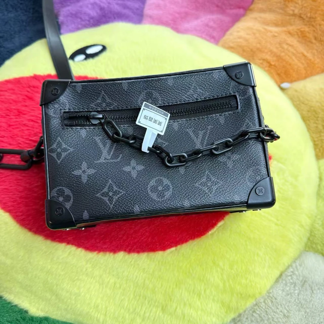 99新 LouisVuitton/路易威登 lv 黑色老花盒子挎包