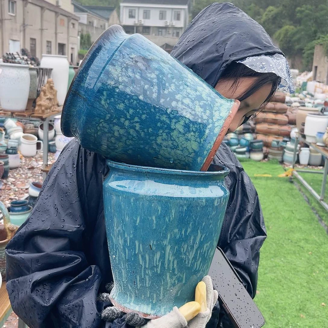 紫砂花盆王嫂花盆0611-112高22口18