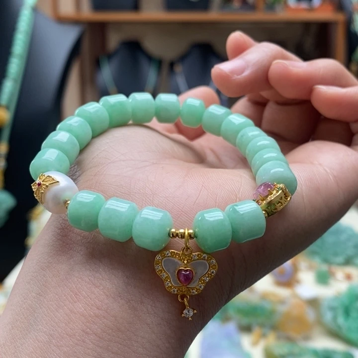 翡翠手链未镶嵌翡翠手串