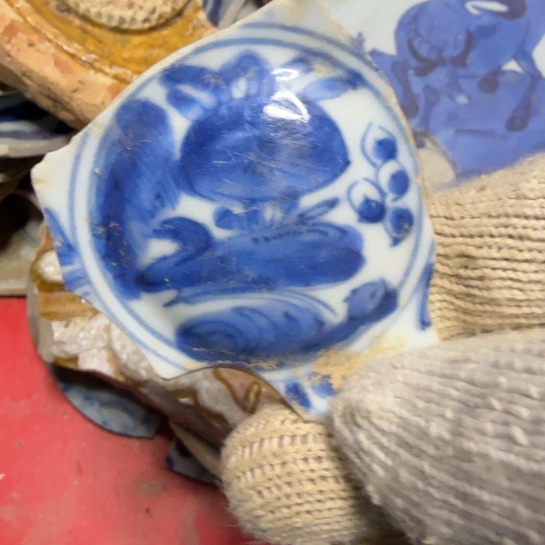 摆件陶景德镇陶瓷碎片一片