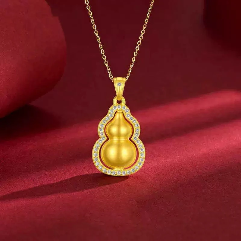 【粉丝专享】新款点钻葫芦吊坠项链轻奢高级感可转动套链送女友礼物