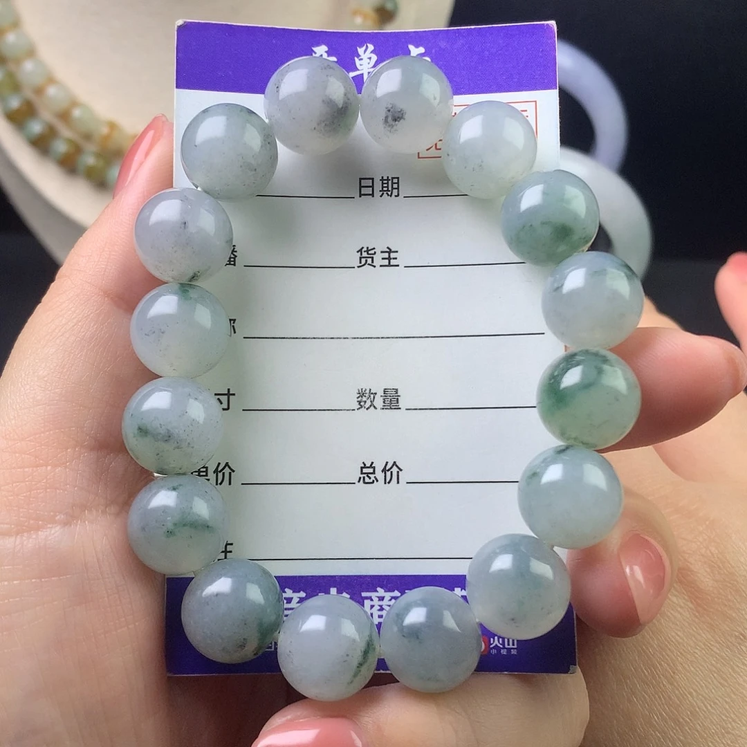 翡翠未镶嵌手链卡12.8