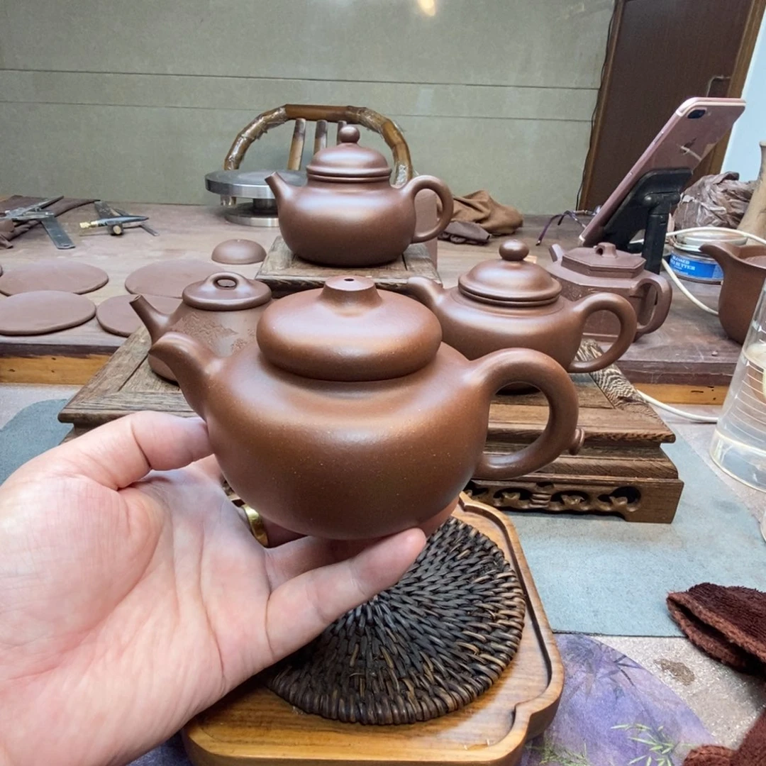 茶壶紫砂鸿运壶（原矿底槽清230cc）