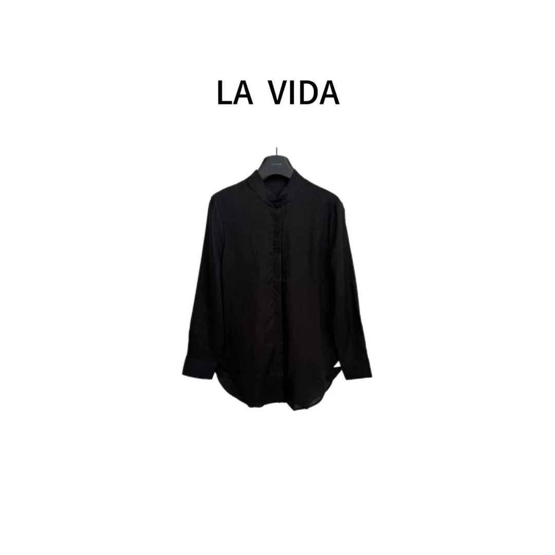 LA VIDA-「极简主义」麻料国风盘扣衬衫