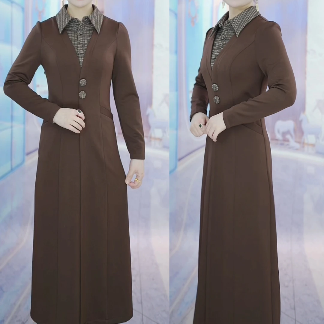 2025春季新款连衣裙时尚拼接时尚气质修身显瘦