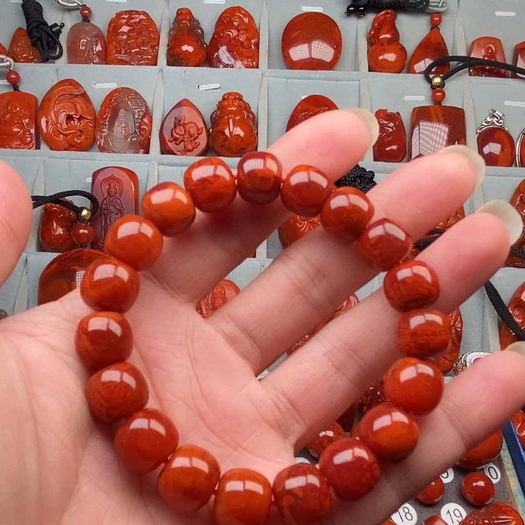南红玛瑙未镶嵌手串