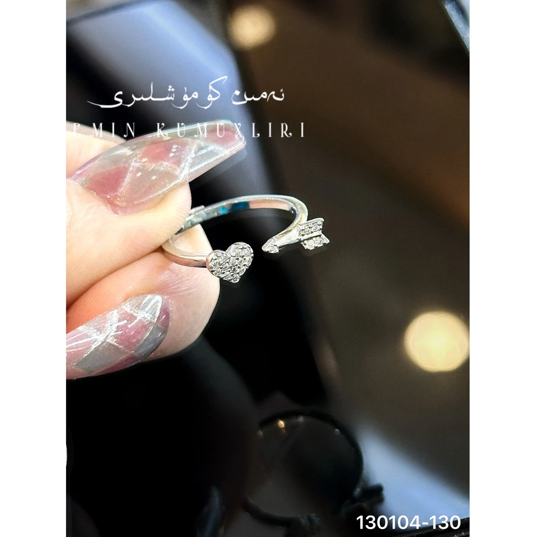 足银仿珍珠戒指 爱敏首饰戒指130104