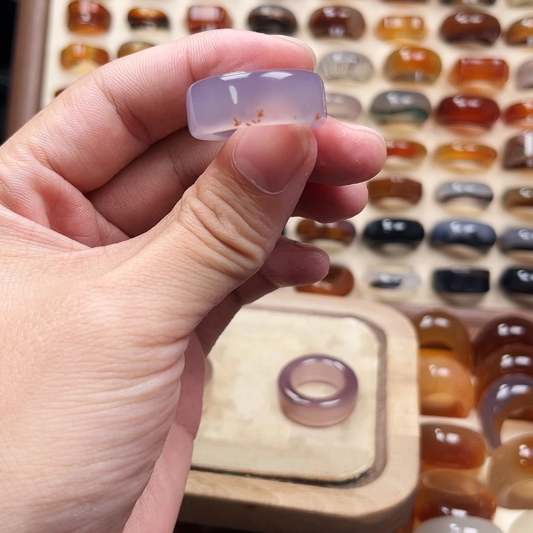 玛瑙/玉髓合金戒指5港16