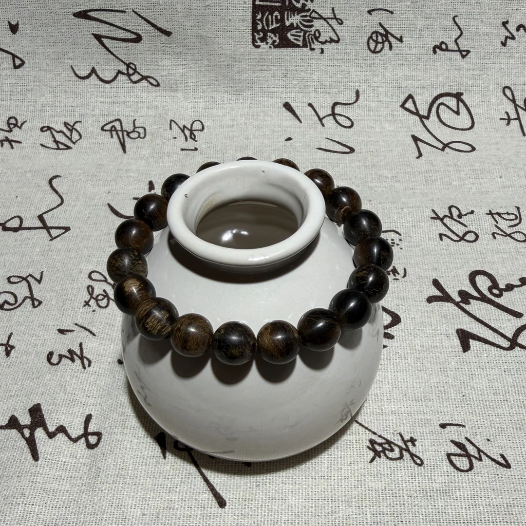 沉香【京城沉香·黑珍珠系列】野生巴布亚1.0沉水单圈