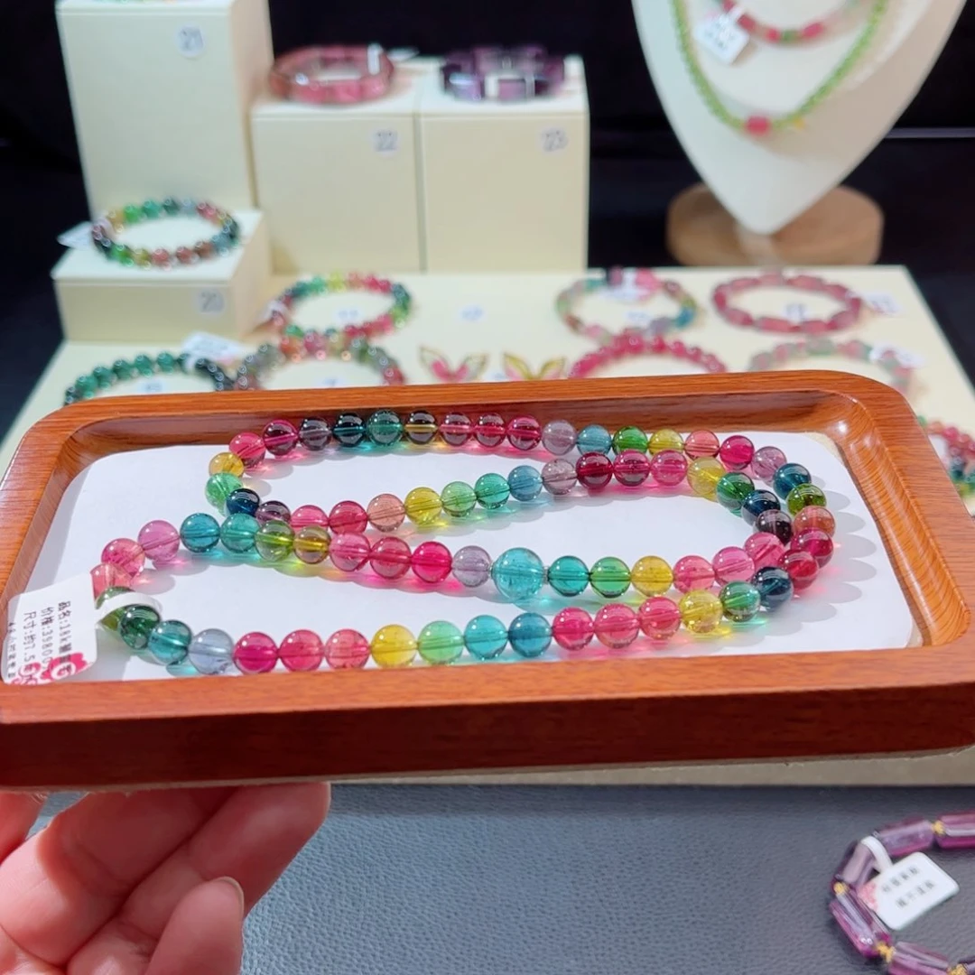 手串18K金镶嵌碧玺手串