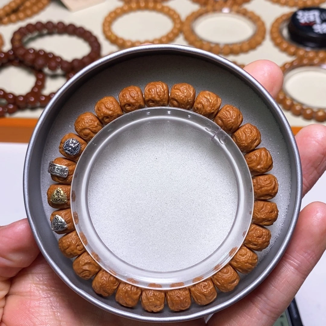 手串猴头核桃全品四标款天命玄鸟 尺寸9左右 馒头料