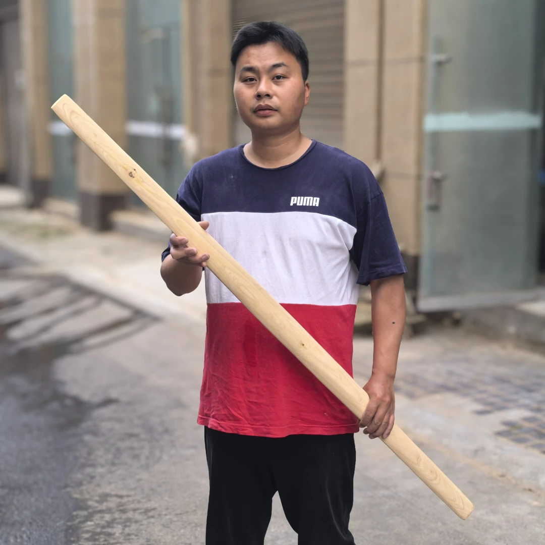 柏木扁担实木扁担有弹性结实挑东西承重农用加厚可选无结