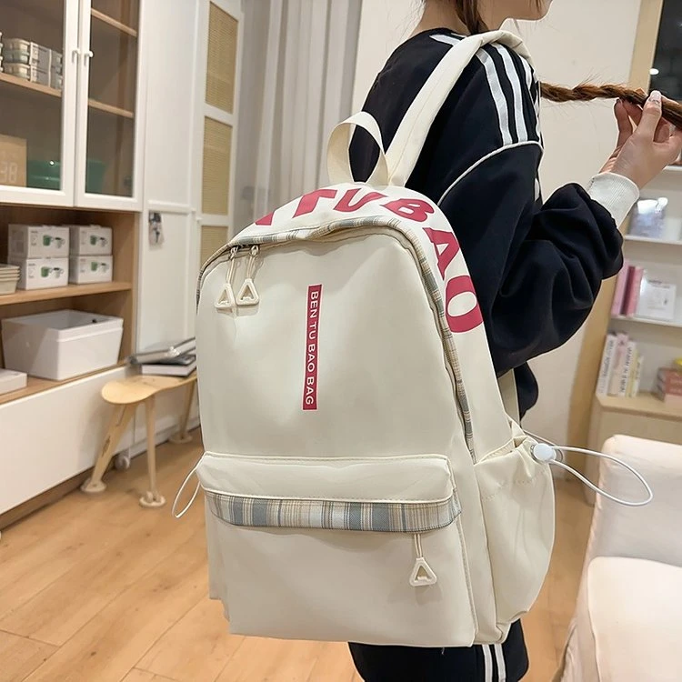 双根书包休闲字母森系学院风小学双肩青春校园