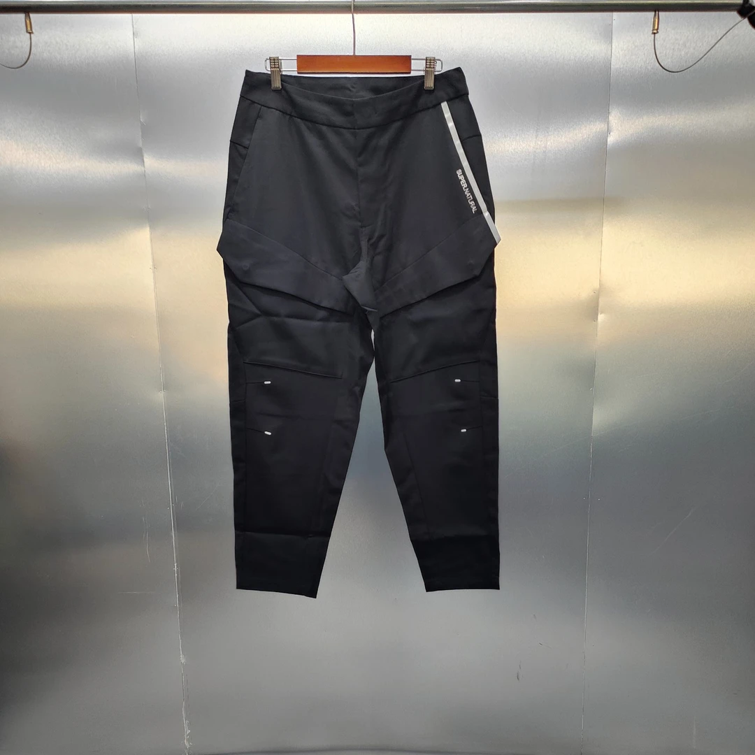 K03-121428-SN裤腿字母印花梭织立裁时尚潮流休闲裤