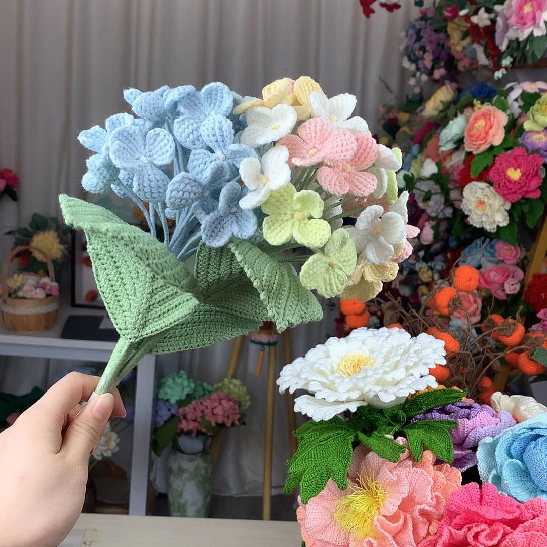 彩色绣球，蓝色绣球