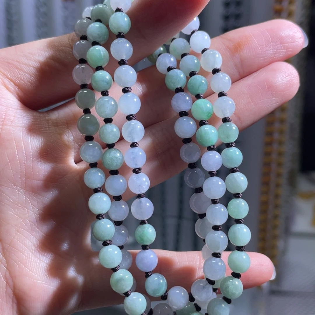 颈饰未镶嵌翡翠珠链