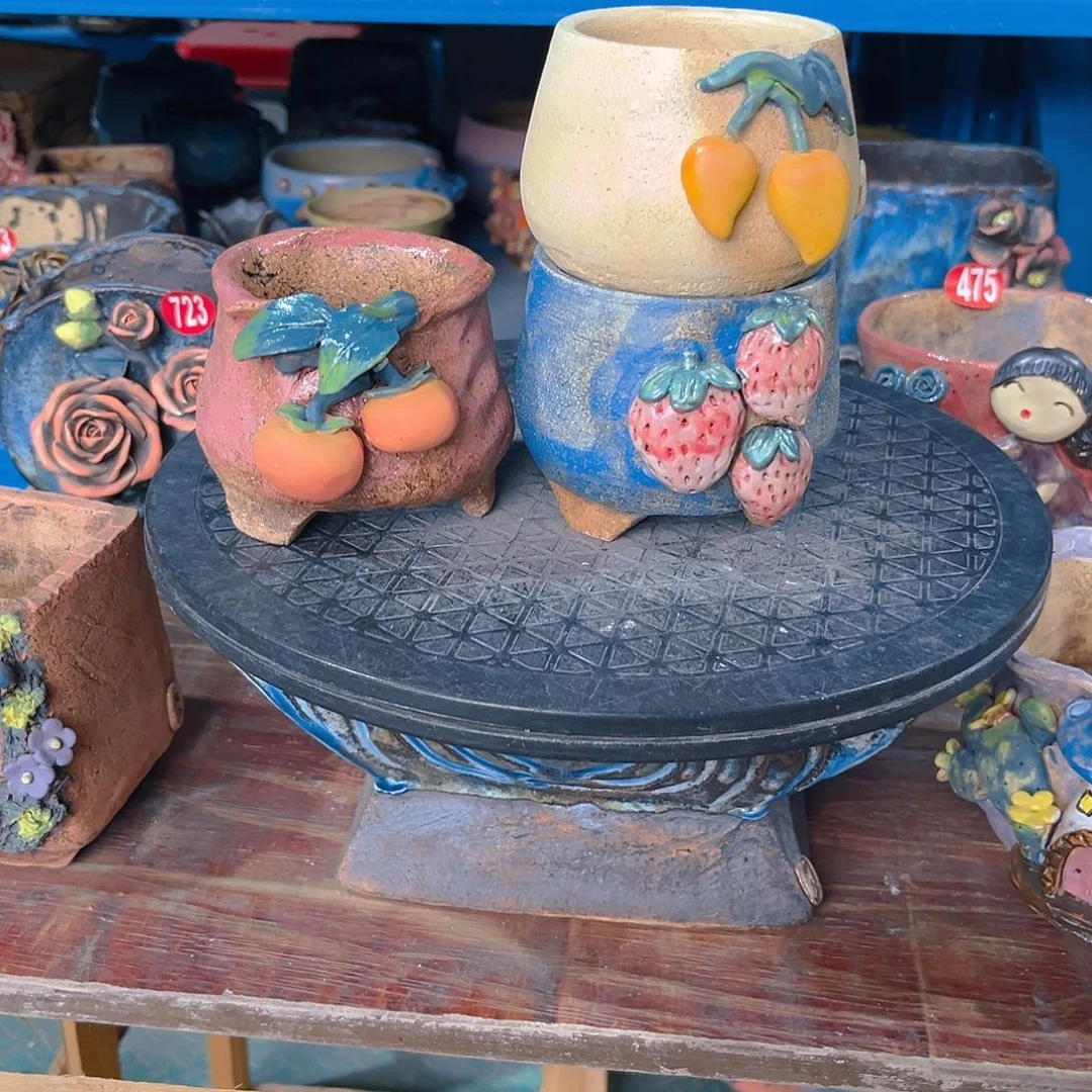 丹***丹微瑕12 号陶然花器手工花盆