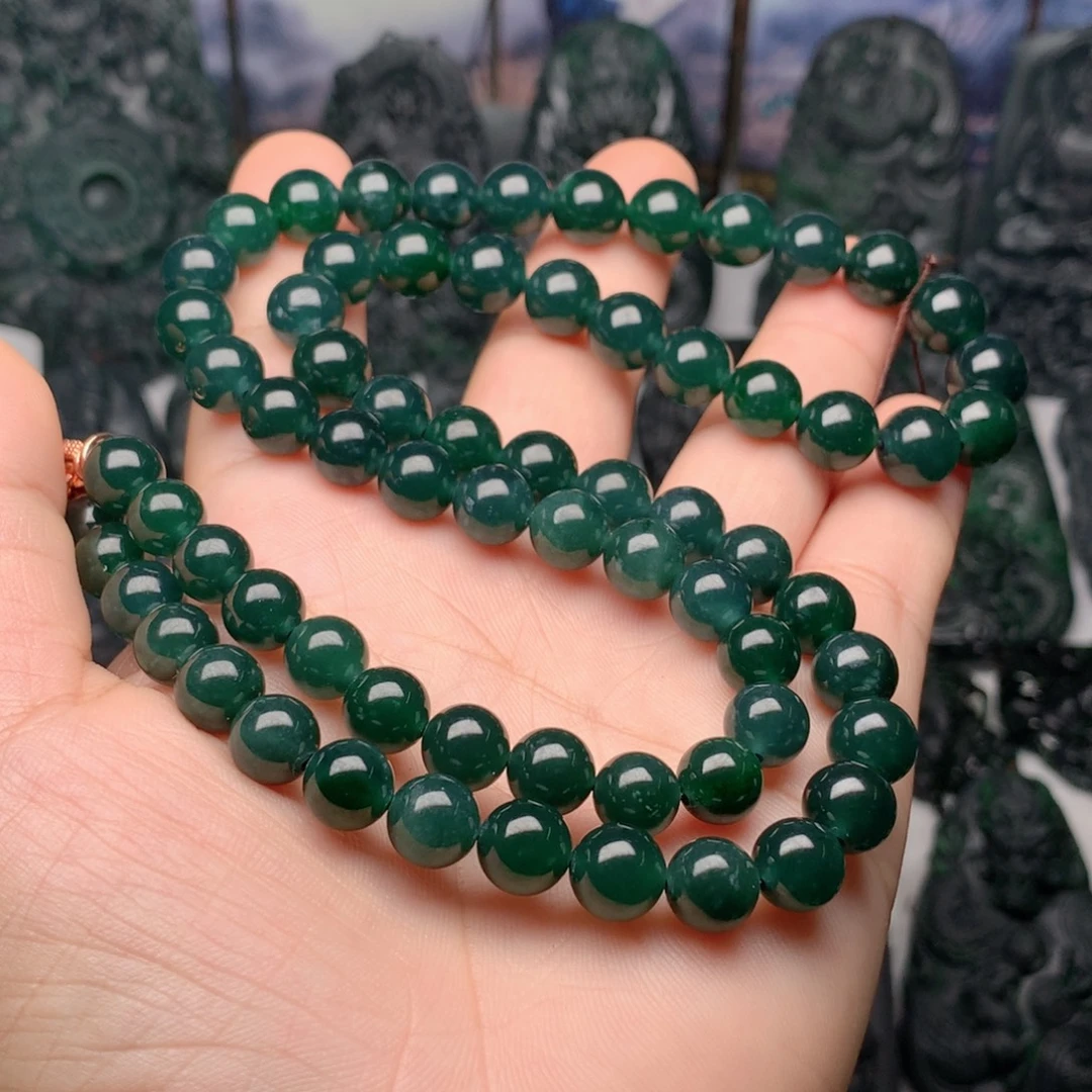 ****࿐翡翠未镶嵌吊坠(不含链)珠链