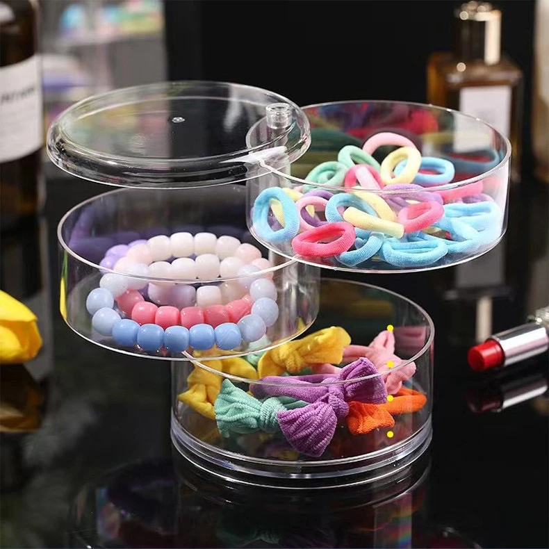 72防尘收纳耳环发饰旋转发夹盒子