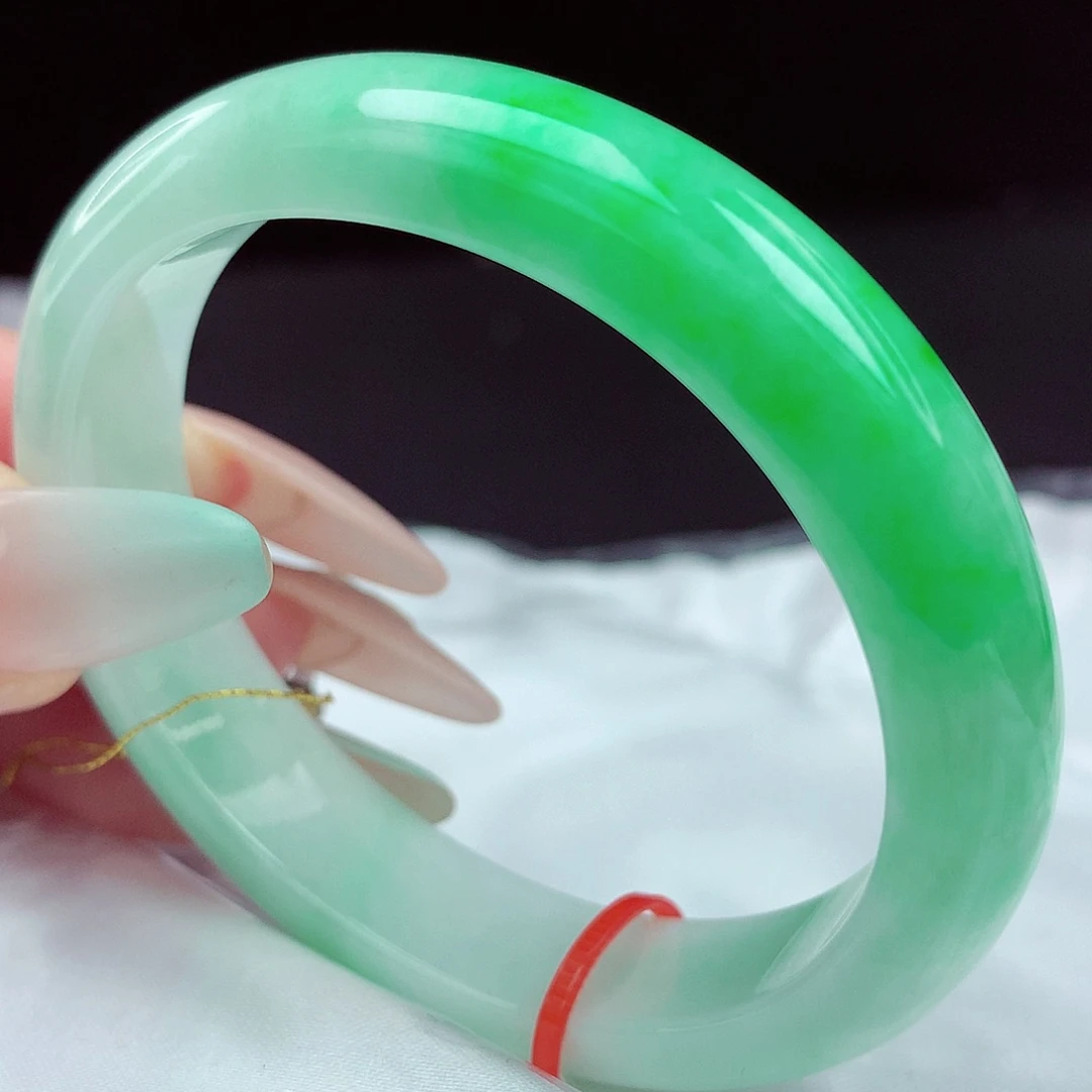 翡翠未镶嵌手镯55贵妃784