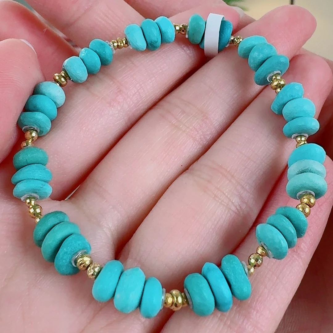 绿松石珠宝奇石18K金镶嵌