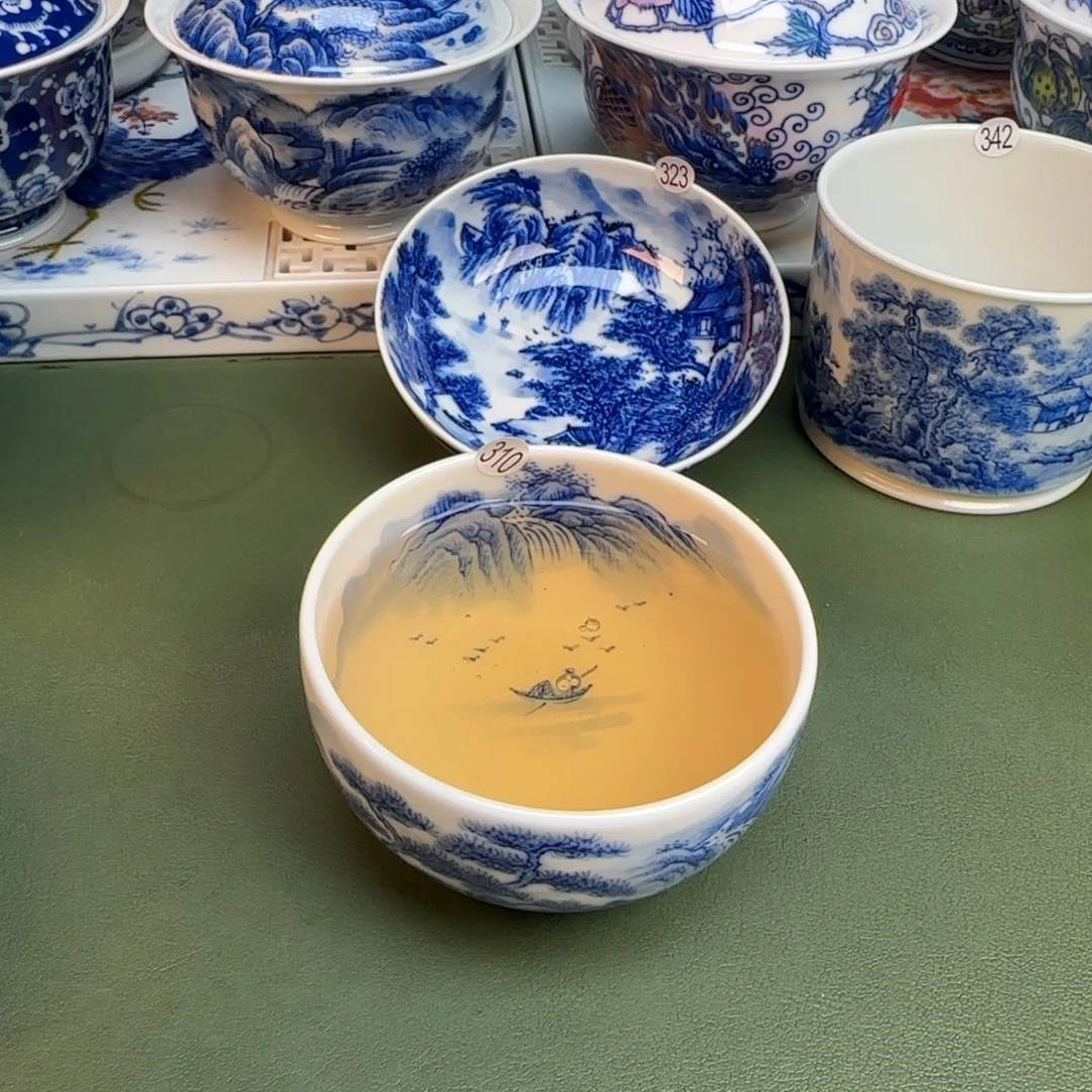 纯手工纯手绘茶具石头310