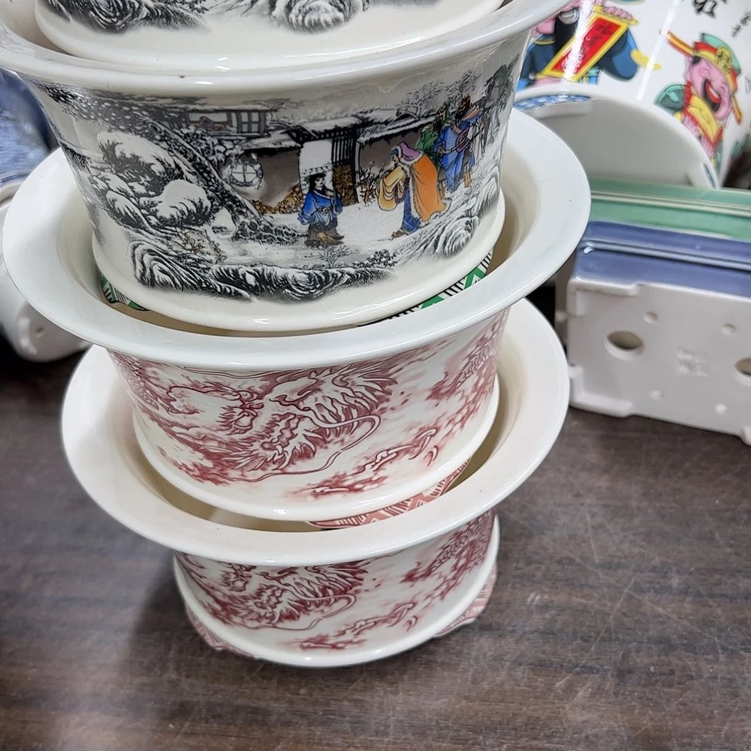紫砂花盆傲*149号瑕疵4个处理介意勿拍