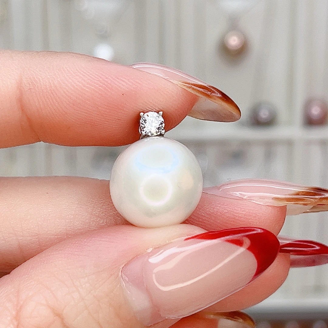 吊坠(赠链)淡水珍珠银S925镶嵌