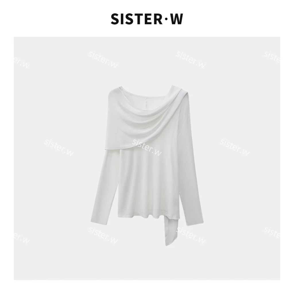 时尚飘逸感V领百搭长袖 6098