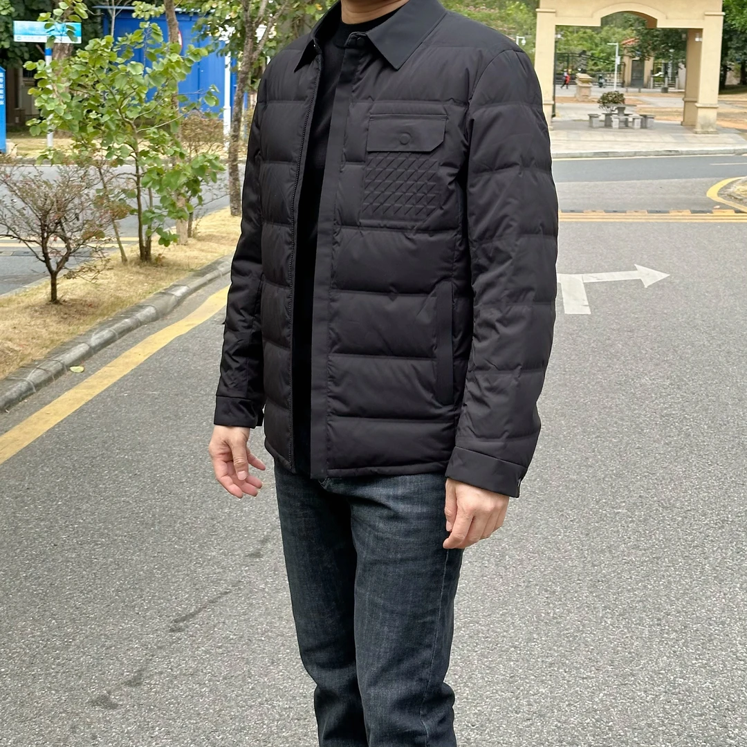 CHOOSE/乔士新款拒水鹅绒服秋冬轻薄保暖商务时尚男款翻领款防风