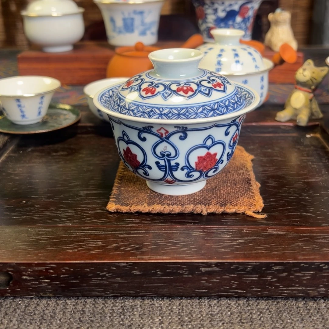 福利微瑕，纯手工釉里红