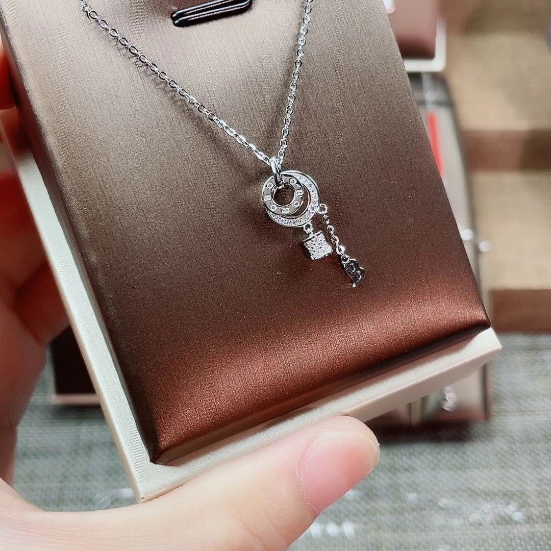 无非金属非金属锡合金925迎喜项链