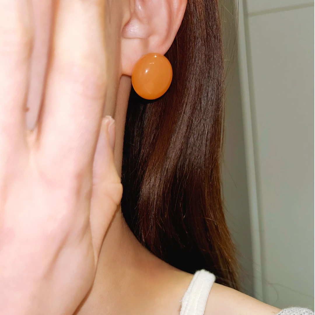 铜合金耳饰 FOMLEE · 糖豆耳环球球耳环春夏度假风耳饰糖果色耳钉