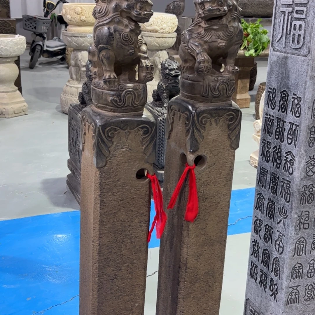 拴马桩黑青石不包邮
