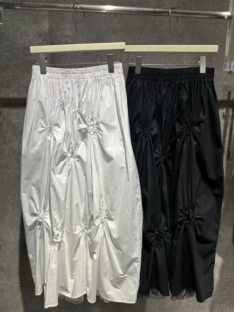 【Ann.G】A90203高级感气质显瘦赫本风半身裙女高腰a字半裙伞裙