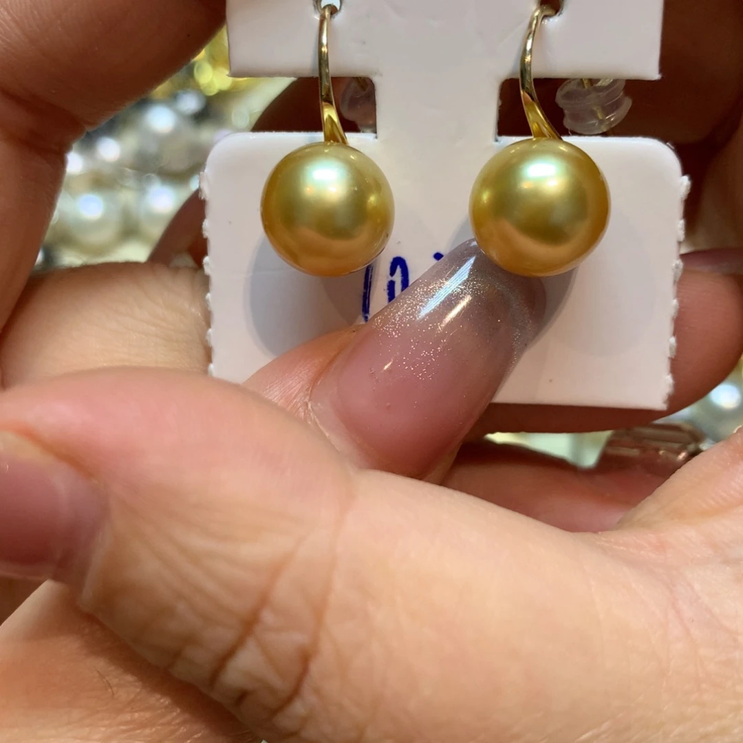 海水珍珠耳饰14K金镶嵌