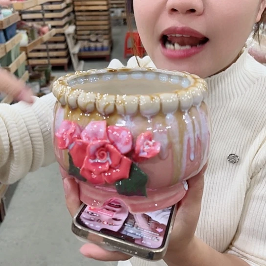 红陶花盆直播间价格的价格