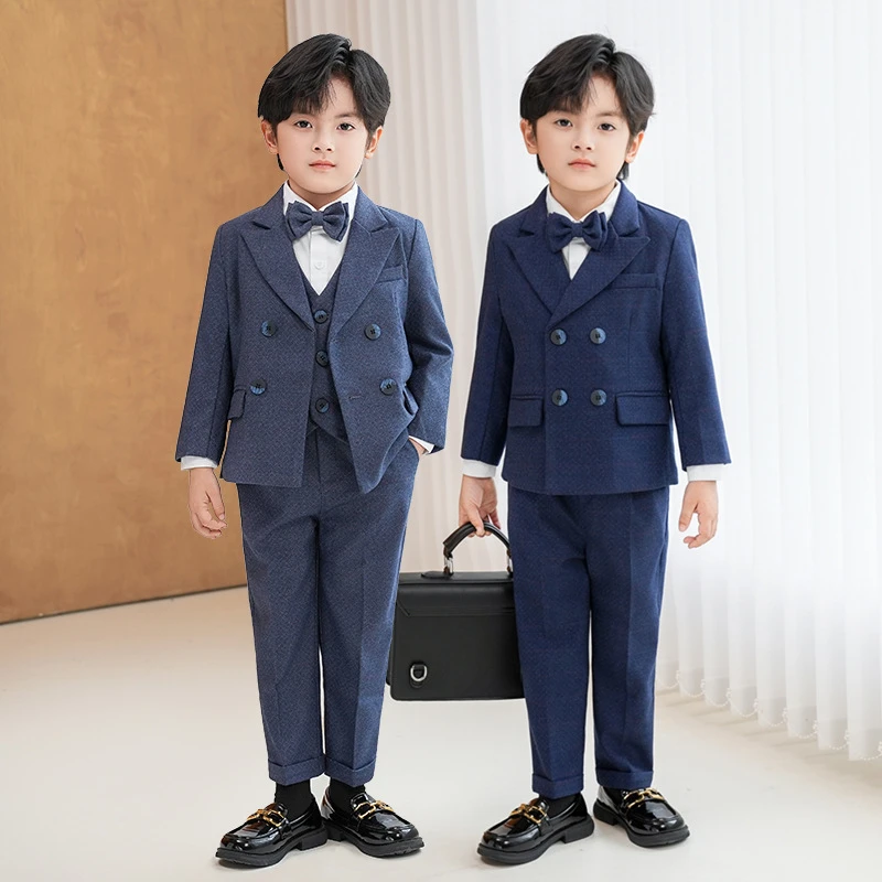 儿童西服韩系花童套装周岁礼服宝宝生日周岁摄影服钢琴主持演出服